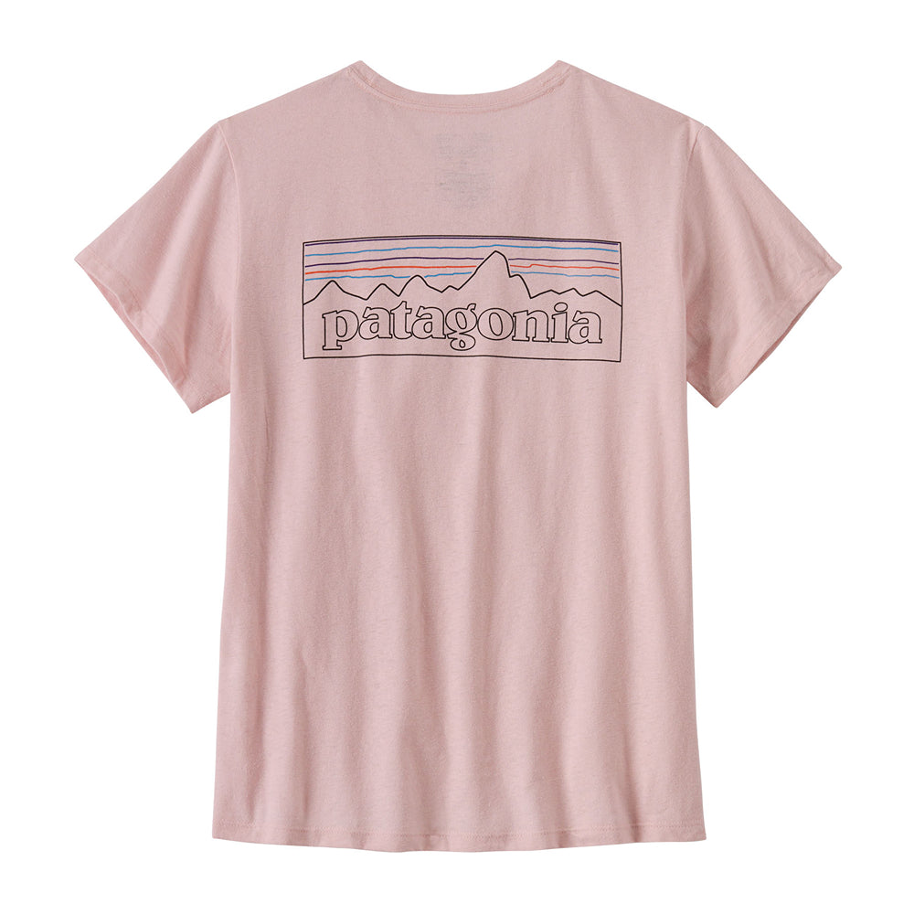 Women's P-6 Logo Responsibili Tee P6 Outline: Whisker Pink - Patagonia