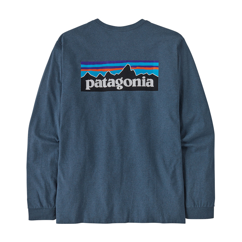 Men's L/S P-6 Logo Responsibili Tee Utility Blue - Patagonia