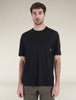 Men's Merino 150 Tech Lite SS Relaxed Pocket Tee Black - Icebreaker