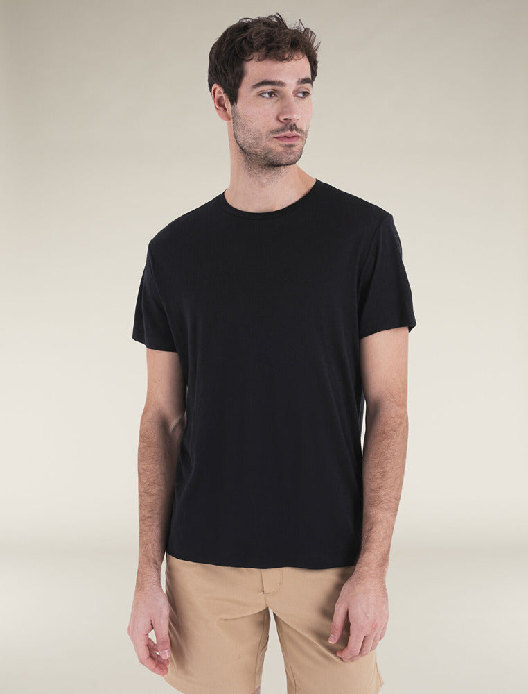 Men's Merino 150 Tech Lite SS Tee Black - Icebreaker