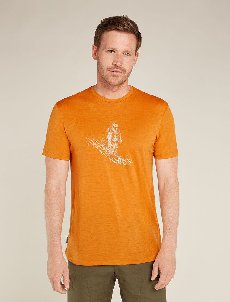 Men's Merino 150 Tech Lite SS Tee Skiing Yeti Ray - Icebreaker