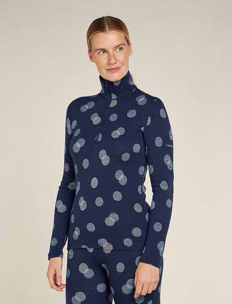 Women's Merino 260 Vertex Long Sleeve Half Zip Falling Flakes Midnight ...