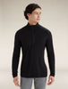 Men's 200 Oasis LS Half Zip Black - Icebreaker