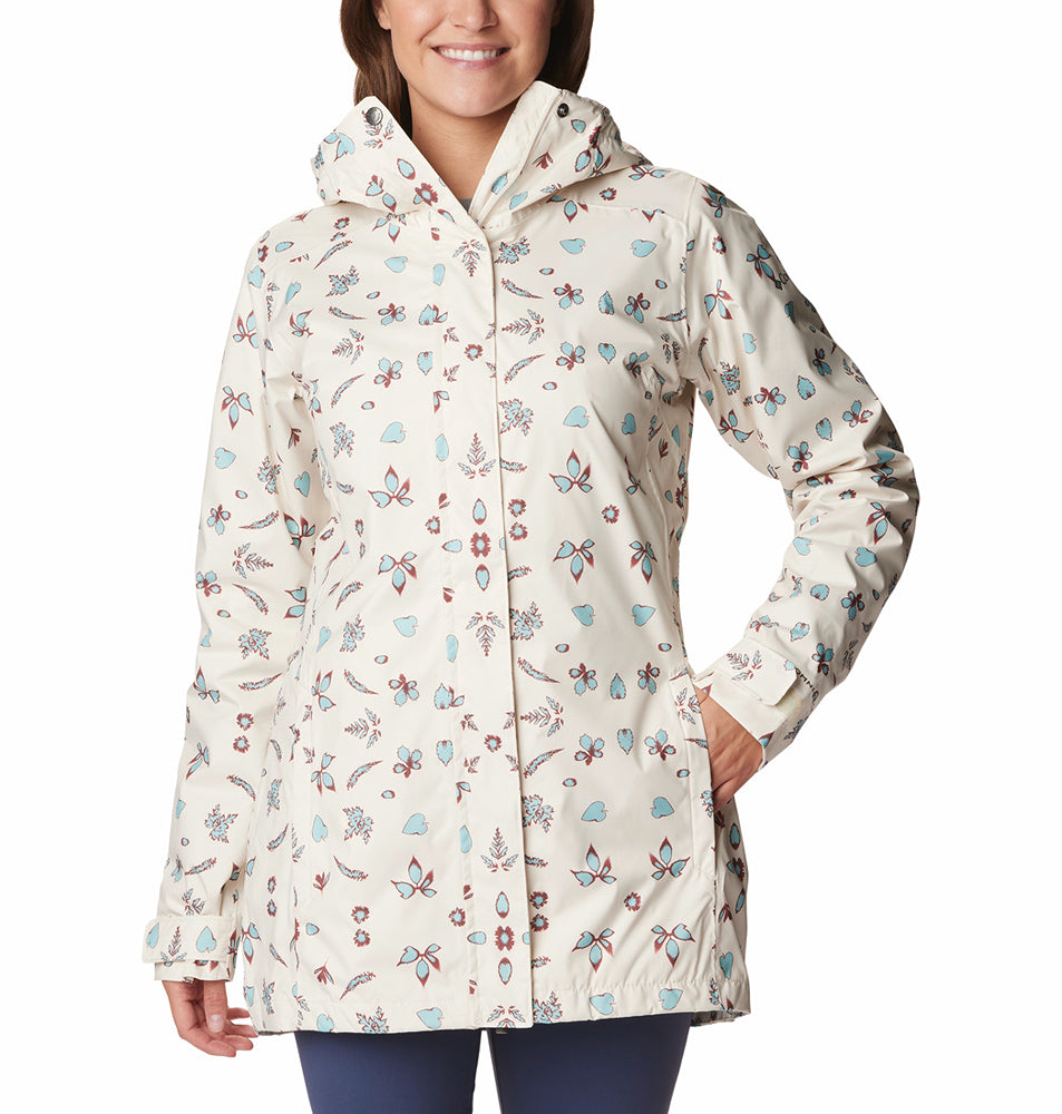 Women's Splash A Little II Jacket Chalk Cyanfrond - Columbia