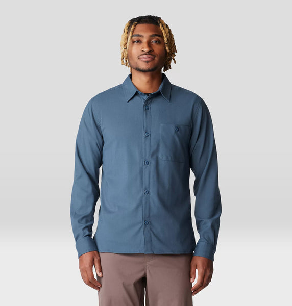 Men's Voyager One Long Sleeve Shirt Moon Blue - Mountain Hardwear ...