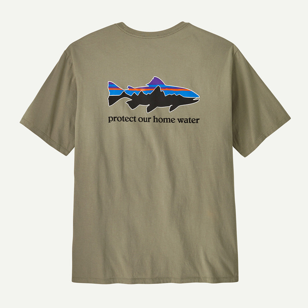 Men's Home Water Trout Organic T-Shirt River Rock Green - Patagonia
