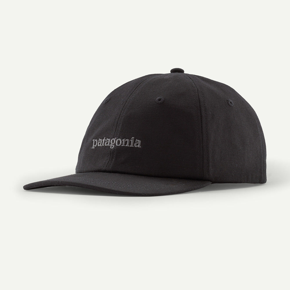 Fitz Roy Icon Trad Cap Text Logo: Ink Black - Patagonia