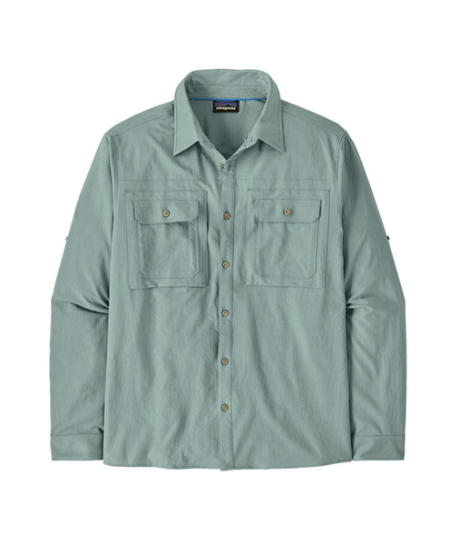 Men's L/S Self Guided Sun Shirt Blue Sage - Patagonia – STRUB Activewear