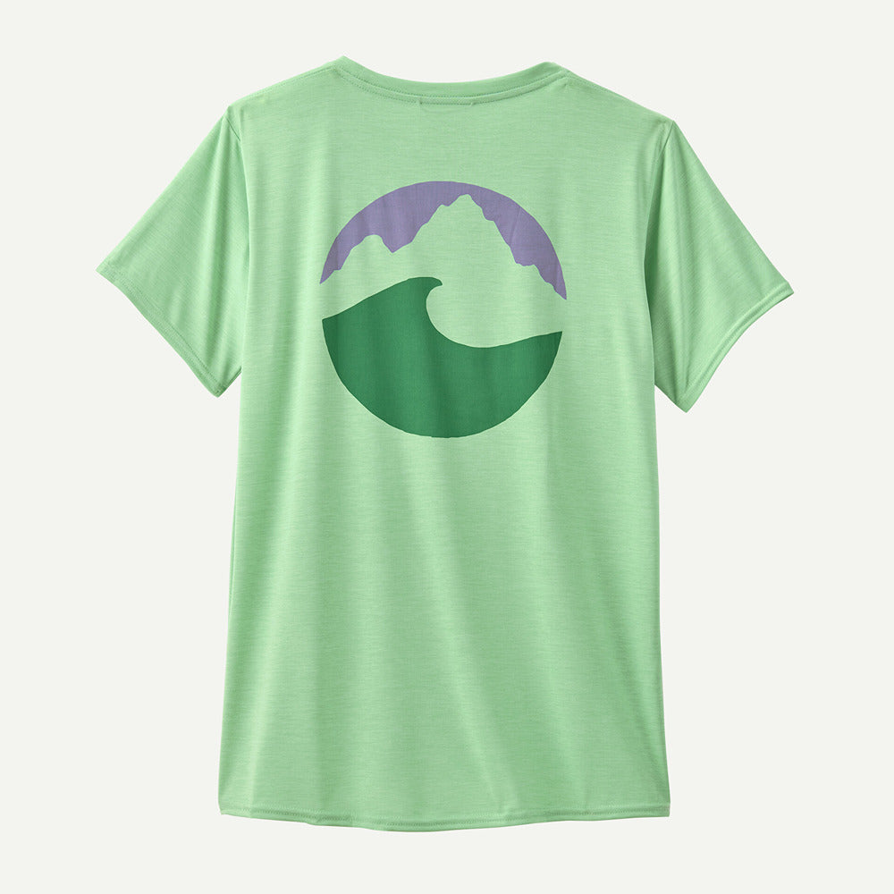 Women's Cap Cool Daily Graphic Shirt Applied Imagination: Rinsed Green X-Dye - Patagonia