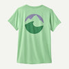 Women's Cap Cool Daily Graphic Shirt Applied Imagination: Rinsed Green X-Dye - Patagonia