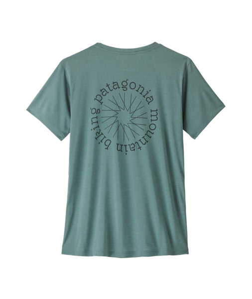 Women's Cap Cool Daily Shirt - Spoke Stencil Blue Sage - Light Blue ...