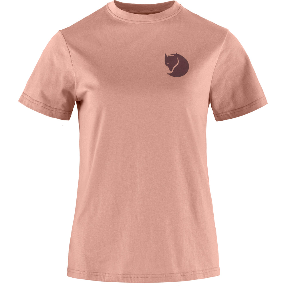 Women's Fox Boxy Logo Tee Dusty Rose - Fjallraven
