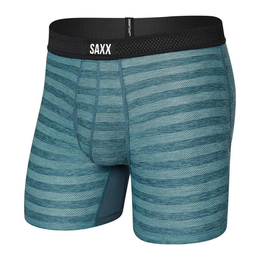Men's Hotshot Boxer Brief Fly Washed Teal Heather - SAXX
