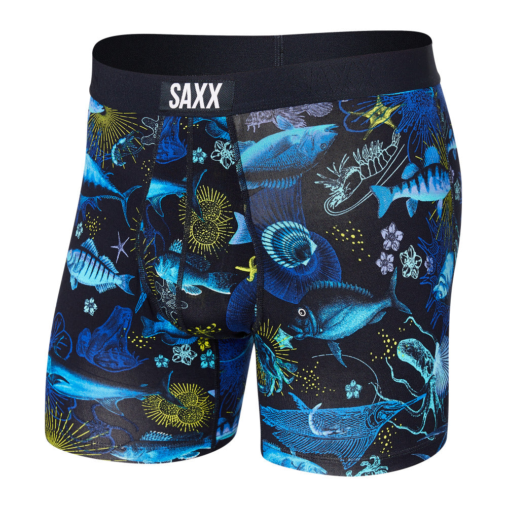 Men's Ultra Boxer Brief Fly Undersea Garden Dark Ink - SAXX