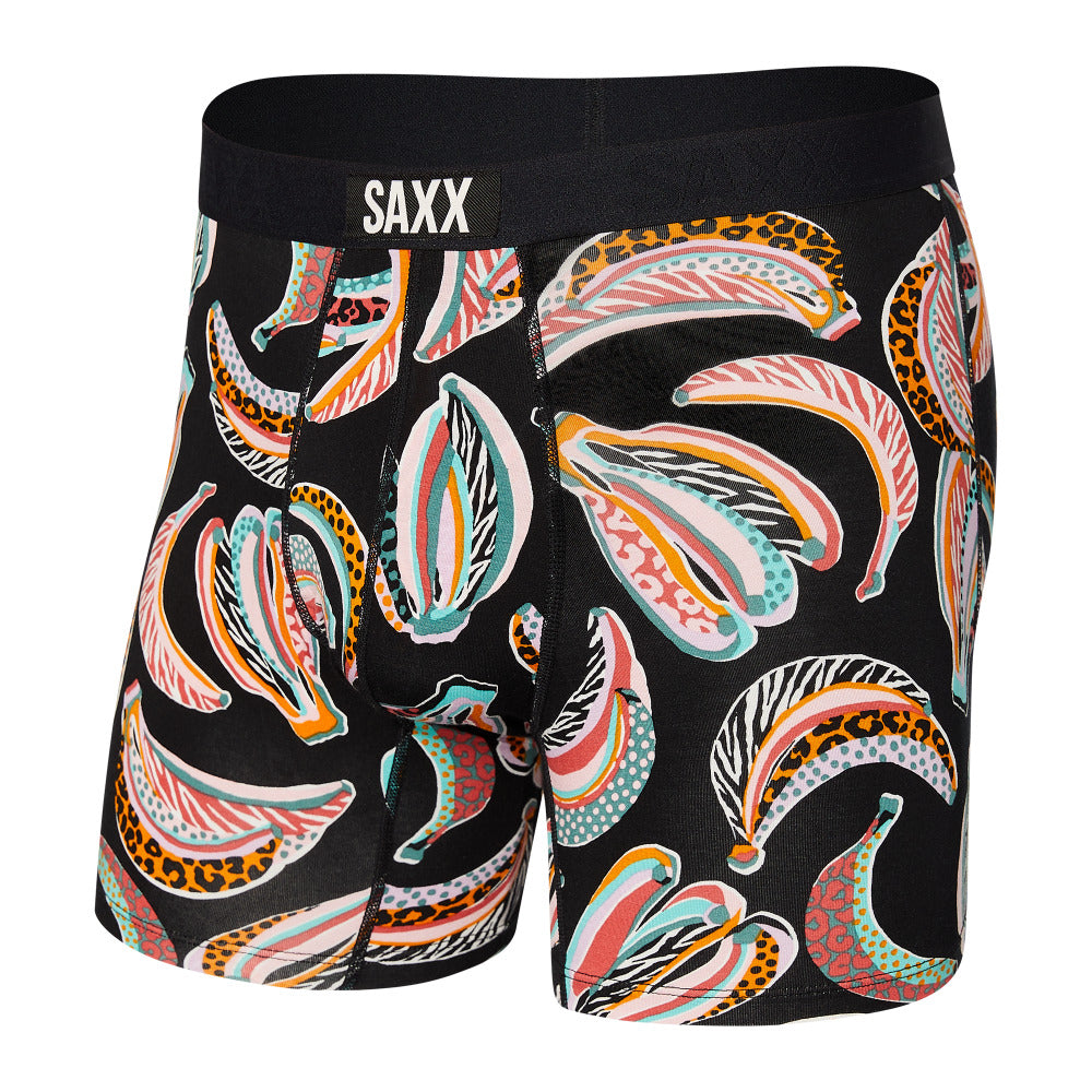 Men's Vibe Boxer Brief Gone Bananas Black - SAXX
