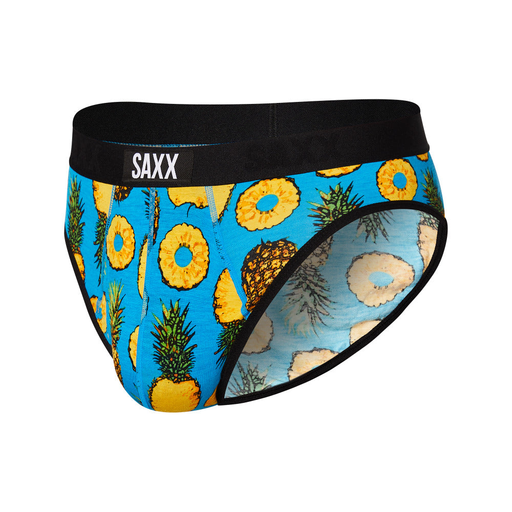 Men's Ultra Brief Fly Polka Pineapple Blue - SAXX