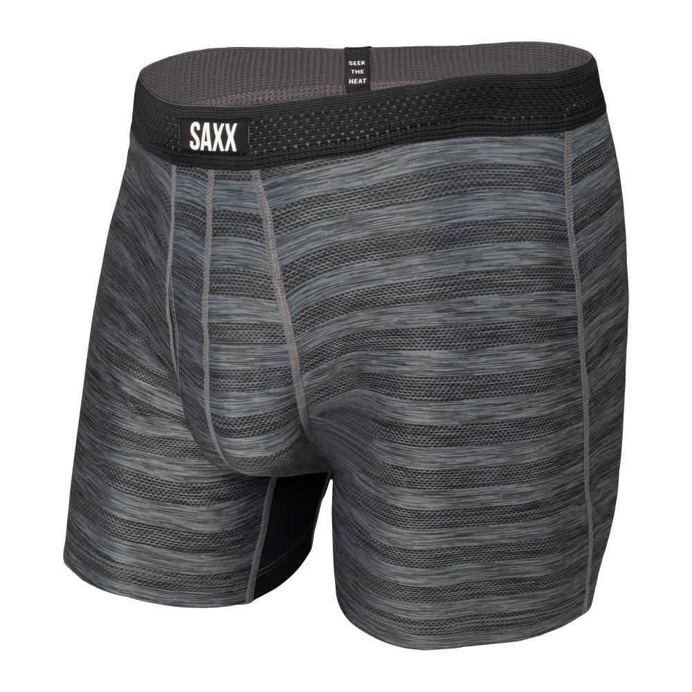 Men's Hotshot Boxer Brief Fly Black Heather - SAXX