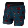 Men's Ultra Boxer Brief Fly Storm Blue Buffalo Check - SAXX