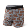 Men's Quest Boxer Brief Fly Grey Grizzly Grain - SAXX