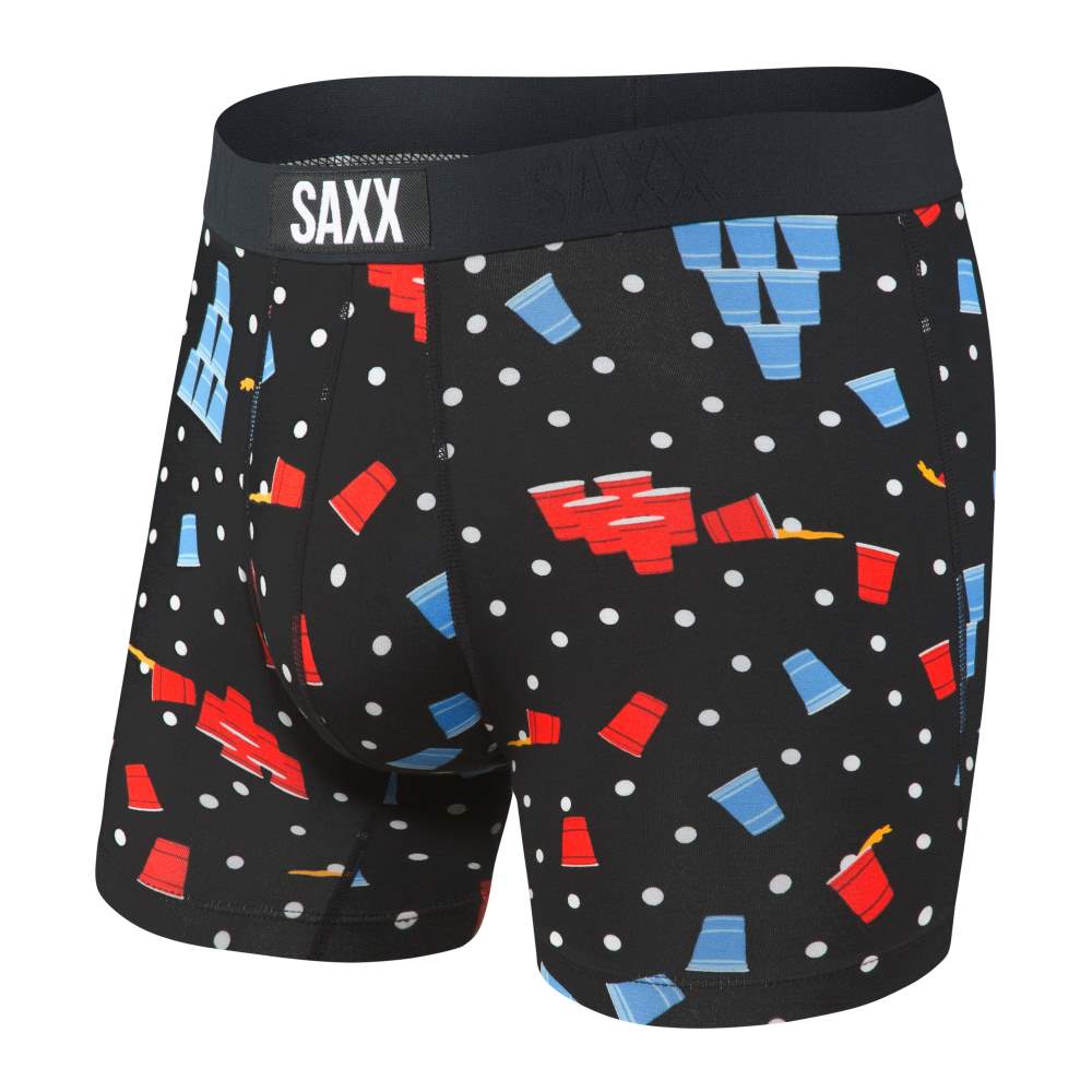 Men's Vibe Boxer Brief Black Beer Champs - SAXX