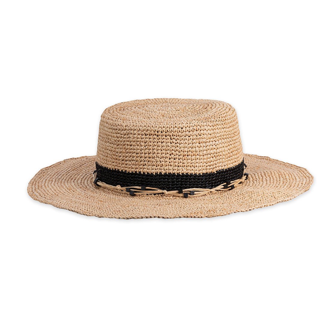 Gia Straw Sun Hat Black - Pistil