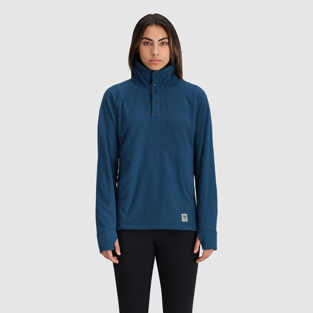 Women's Trail Mix Snap Pullover Harbor - Outdoor Research