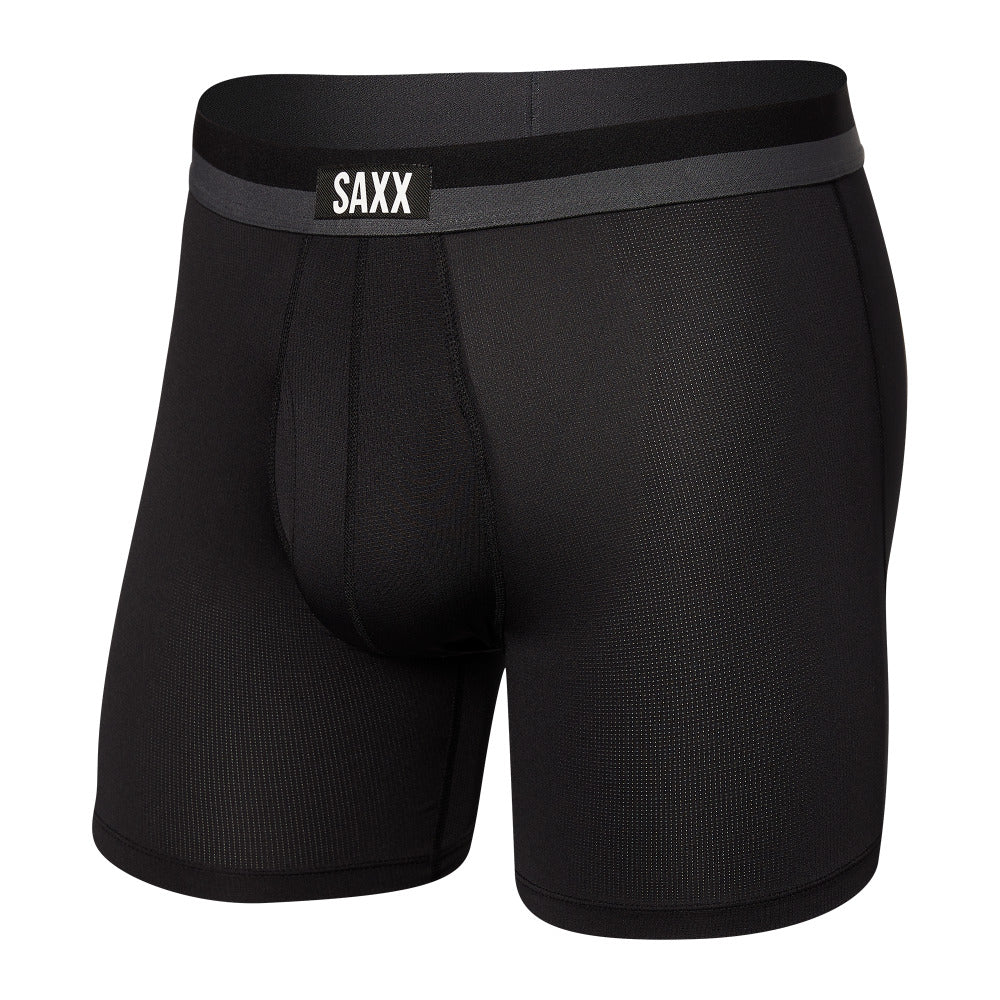 Men's Sport Mesh Boxer Brief Fly Black - SAXX
